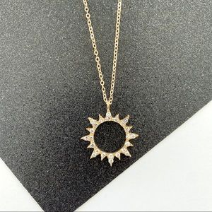 Crystal Studded Solar Necklace